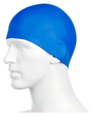 Speedo Badmuts Plain Moulded Silicone Blauw