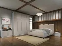 Set dormitor Casmir cu pat tapitat fix - Tokio - C06