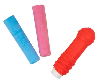 Set de cretă colorată cu mâner Eurekakids - 3 bucăți