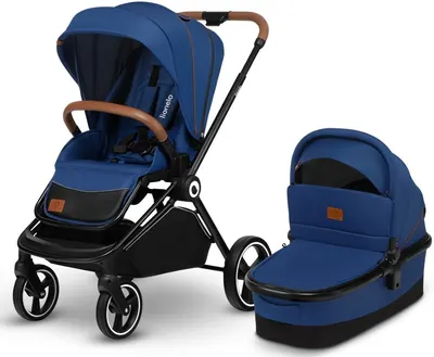 Carucior combinat Lionelo - Mika, 2 in 1, albastru