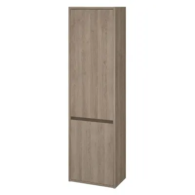 Dulap baie suspendat Cersanit Crea, 2 usi, 140 cm, stejar