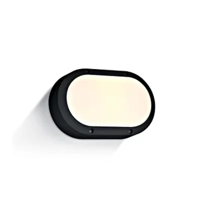 Teiko Oval LED, 10W, 600lm, 3000K, 230V, IP54, negru