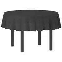 vidaXL Țesătură pentru masă Rotund Gri închis Ø 140 cm Poliester