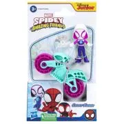 Spiderman Set motocicleta si Figurina Ghost Spider 6cm