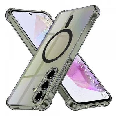 Husa MagSafe pentru Samsung Galaxy A35 5G A356, Techsuit, Shockproof Clear, Fumurie