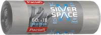 Saci de gunoi cu mânere Paclan - Silver Space, 60 l, 18 bucăți, gri