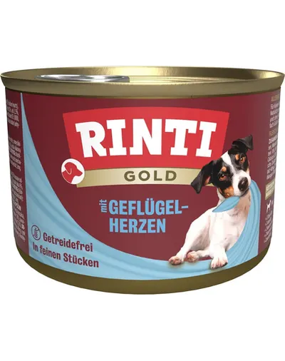 RINTI Gold Poultry hearts Mini conserve caini de rase mici 185 g inimi de pasare