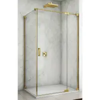 Cabina de dus aurie dreptunghiulara 100x80 cm Sanswiss Cadura Rubin, deschidere pe dreapta