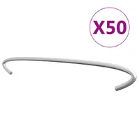 vidaXL Cârlige pentru gabioane, 50 buc., oțel galvanizat, 40 cm