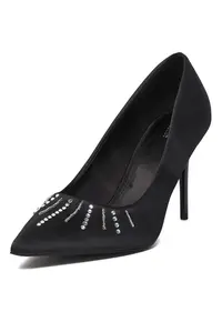 Pantofi eleganți material textil - Negru