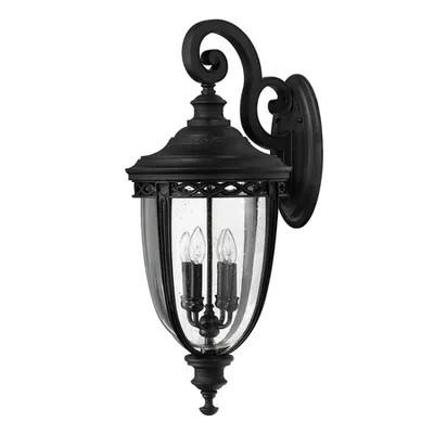 Aplica English Bridle 4 Light X Large Wall Lantern – Black