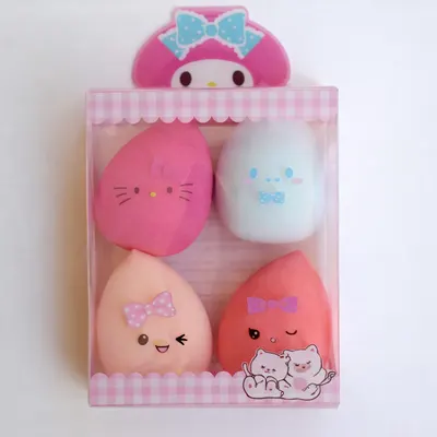 Set 4 Bureți Machiaj Beauty Blender pentru Fond de Ten