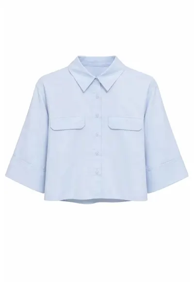 Camasi dama - camasa scurta - lejera - albastru deschis - bumbac
