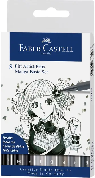 Set de baza Manga Faber-Castell Pitt Artist - 8 buc.