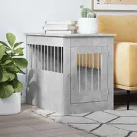 vidaXL Ladă pentru câini, gri beton, 55x80x68 cm, lemn compozit