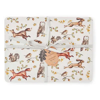 Suporturi pentru farfurii 4 buc. din plută 21x29 cm Forest Fable – Cooksmart ®