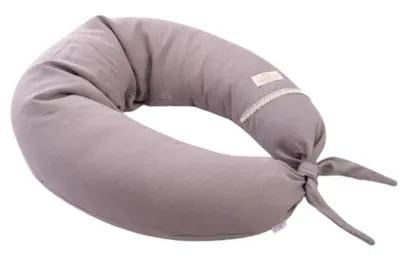 Perna pentru gravide și alăptare Baby Matex - Relax Linen, gri închis, 190 cm
