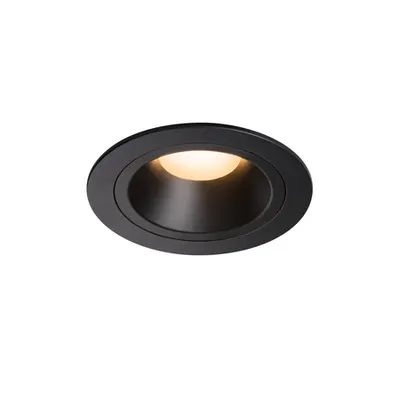 Spot incastrat, NUMINOS M Ceiling lights, black Indoor LED recessed ceiling light black/black 2700K 55° gimballed, rotating and pivoting, including leaf springs