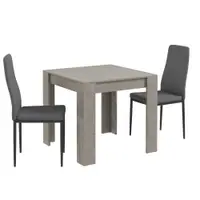 HOMCOM Set de masa pentru 2 persoane, Set din 3 piese de masa si