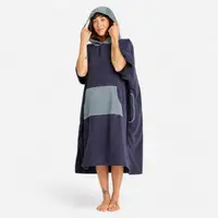 Poncho de baie plajă surf 900 Fish Albastru-Gri Adulți peste 150 cm