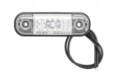 Lumina delimitare stanga dreapta, forma: oval, alb, LED, inaltime 24,2mm; latime 83,8mm; adancime 10,4mm lungime cablu 230mm, 12 24V (IP66 IP68)