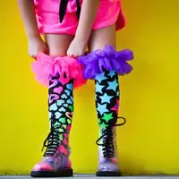Șosete lungi colorate Madmia pentru fete Magic Frills 6-99 ani
