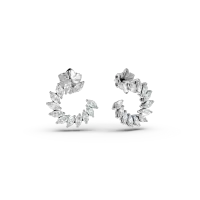 Cercei din aur alb cu diamante marquise de 1.6ct