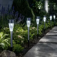 Set 6 x Lampa solara 31 cm, Argintiu
