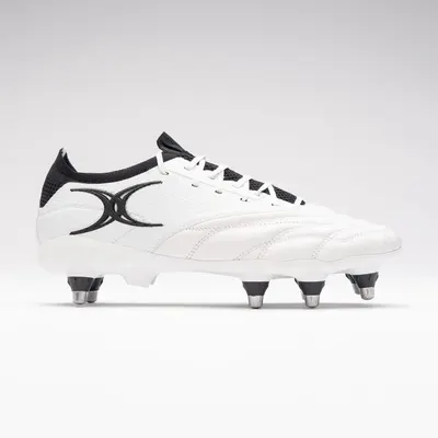 Ghete de rugby Gilbert Icon Players 2.0 8S Alb și negru