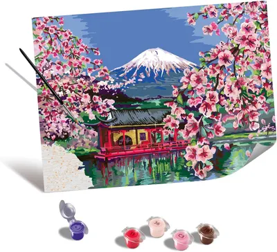 Set de pictură cu numere Ravensburger CreArt - Floare de cireș