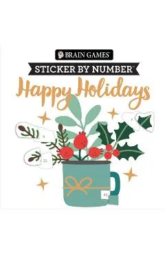 Brain Games - Sticker by Number: Happy Holidays (Christmas