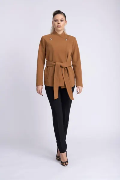 Palton eleganta maro