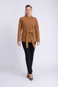 Palton eleganta maro