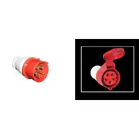 Pachet Fisa si Priza Mobila Industriala HT 32A IP44 400V 5 Poli - Conexiuni Trifazate cu Nul, Mobile si Sigure