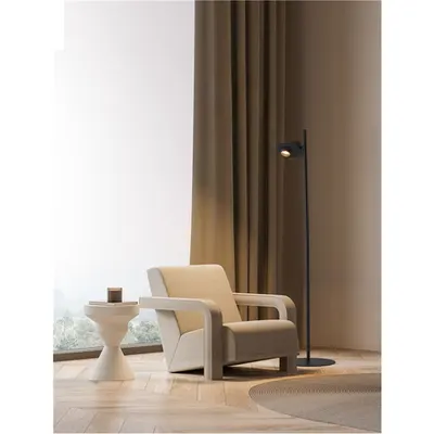 Lampa podea KEDROS Touch Dimabil Nisipiu Negru Aluminiu & Otel LED 9 Wat 220-240 Volt 717Lm 3000K IP20