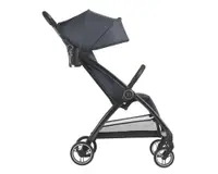 Carucior sport pentru copii KikkaBoo Joy Dark Grey,Cadru din aluminiu,Sistem automat de pliere One Touch,Roti pivotante cu suspensii,Spatar si suport picioare reglabile,Capotina,recomandat de la nastere pana la 22kg