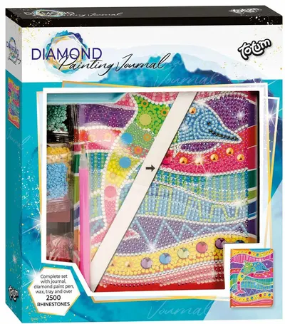 Totum Creative Set - Notebook cu diamante, delfin
