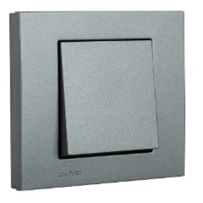 Intrerupator ST Grano Met Ovivo OV00151, 10A, 250V, IP20, fumuriu