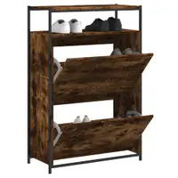 Gossi pantofar, stejar fumuriu, 75x34x112 cm, lemn compozit