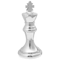 vidaXL Sculpturi 2 buc. Argintiu 17 x 17 x 42 cm Aluminiu