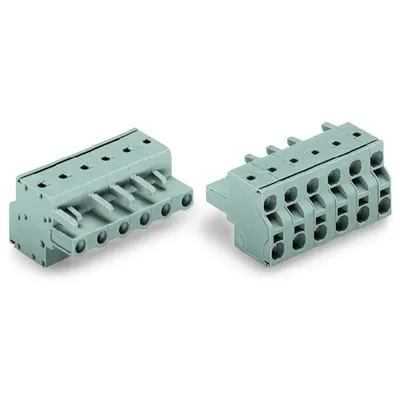 2-conductor female connector; 2.5 mm²; Pin spacing 7.5 mm; 5-pole; 2,50 mm²; gray
