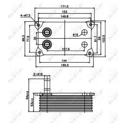 Radiator ulei, ulei motor NRF 31071