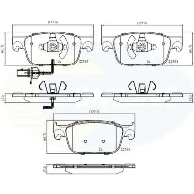 Set placute frana, frana disc COMLINE CBP12352