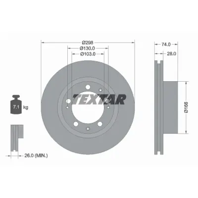 Disc frana TEXTAR 92052300