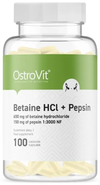 Betaine HCl + Pepsin, 100 capsule, OstroVit