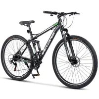 Bicicletă MTB cu suspensie integrala Matador 21v Negru/Verde