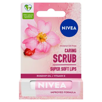 Nivea Exfoliant pentru buze Rosehip, 5.5 ml
