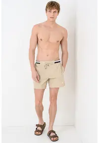 Pantaloni scurti de baie cu talie ajustabila Atoll - Bej sampanie