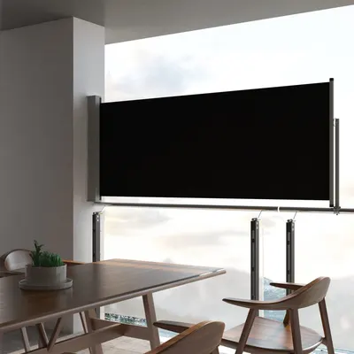 Gossi copertina laterala retractabila de terasa, negru, 100 x 300 cm