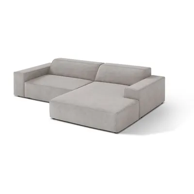 Colțar modular gri deschis (cu colț pe partea dreaptă/cu șezlong) Jodie – Micadoni